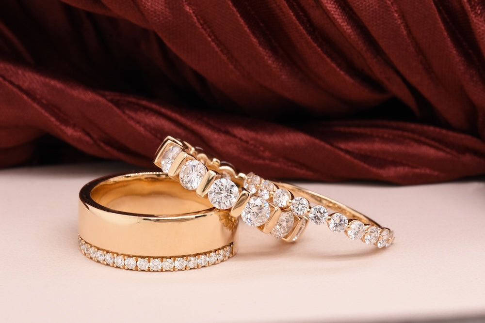 wedding ring stack