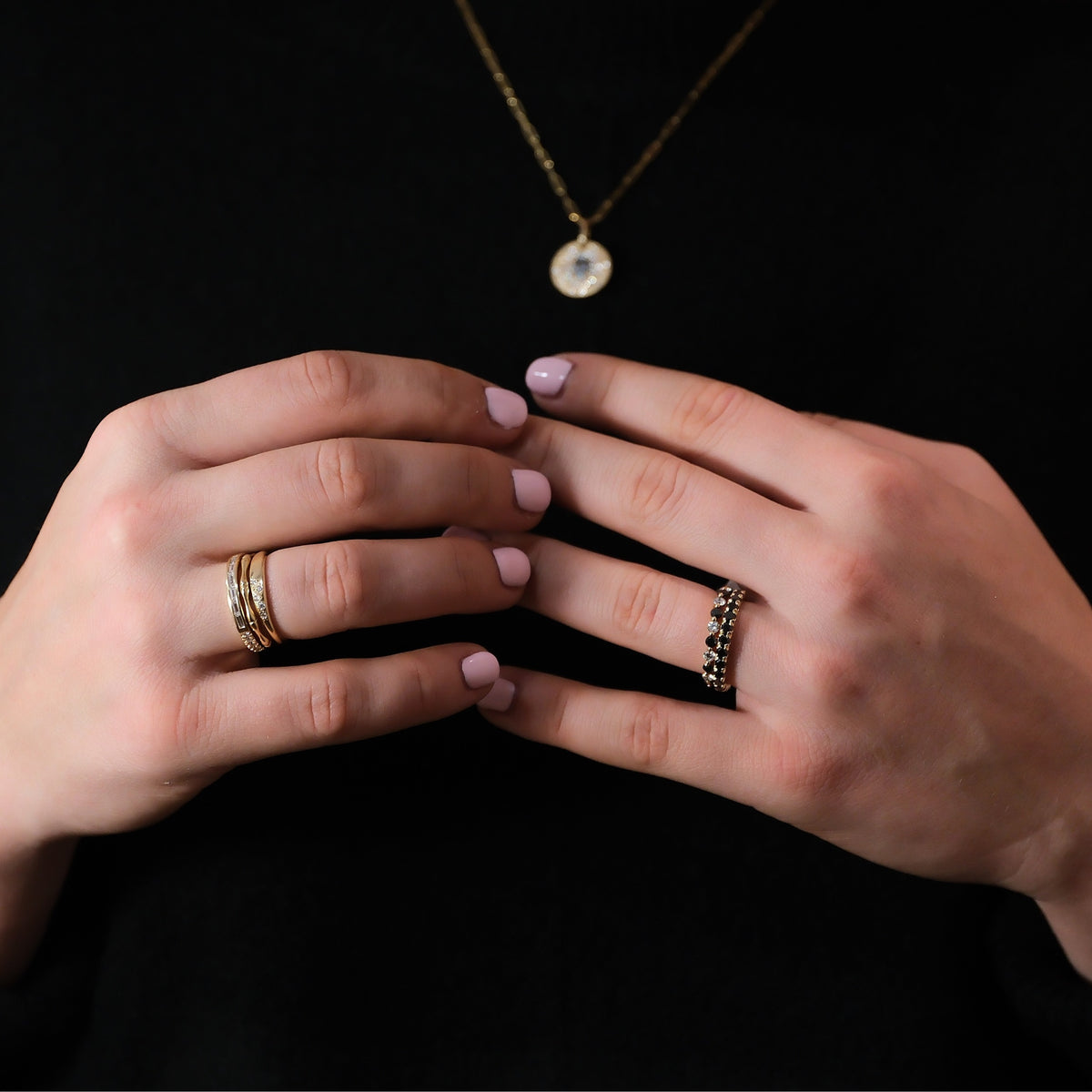 Black Diamond Half Eternity Band