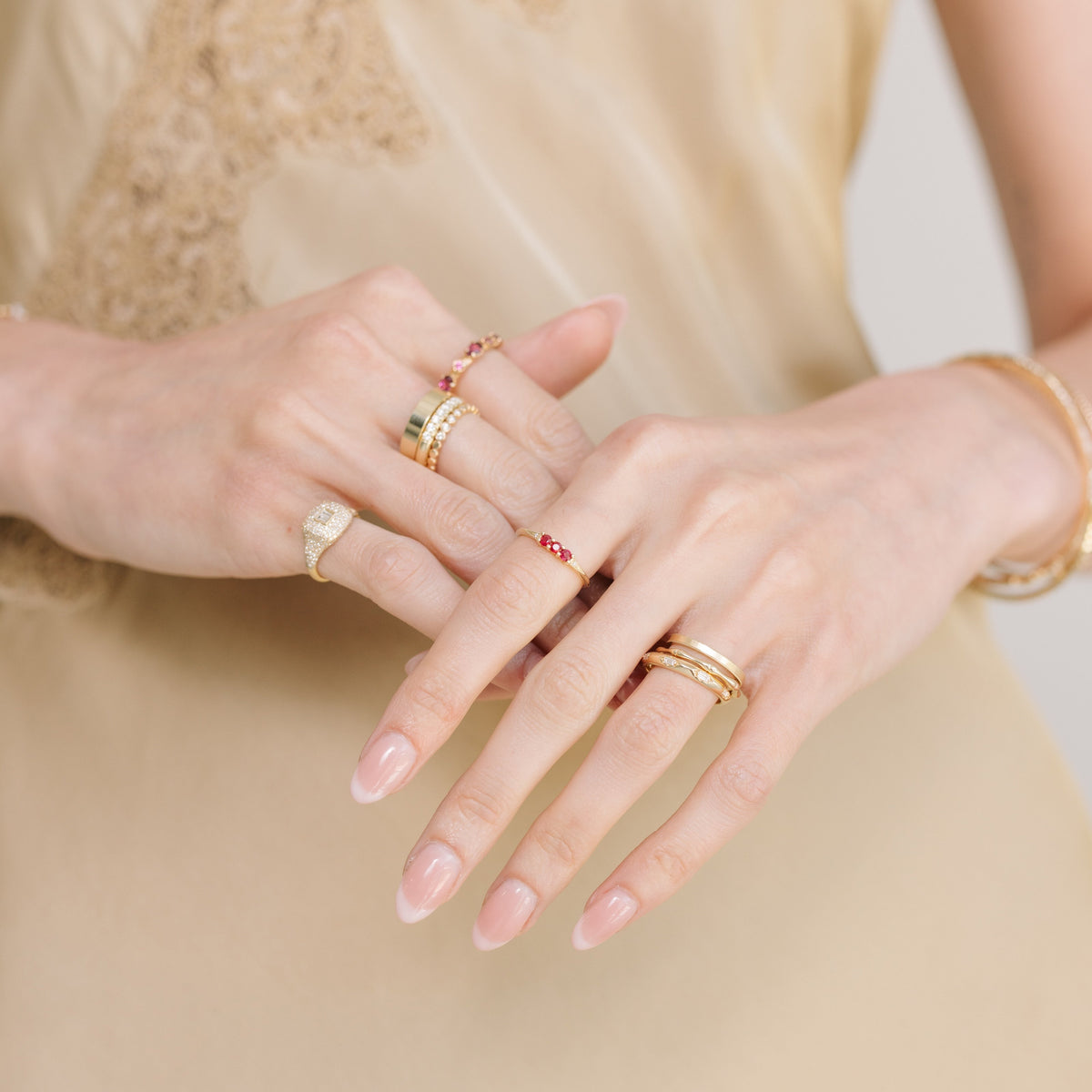3 Ruby Deco Ring