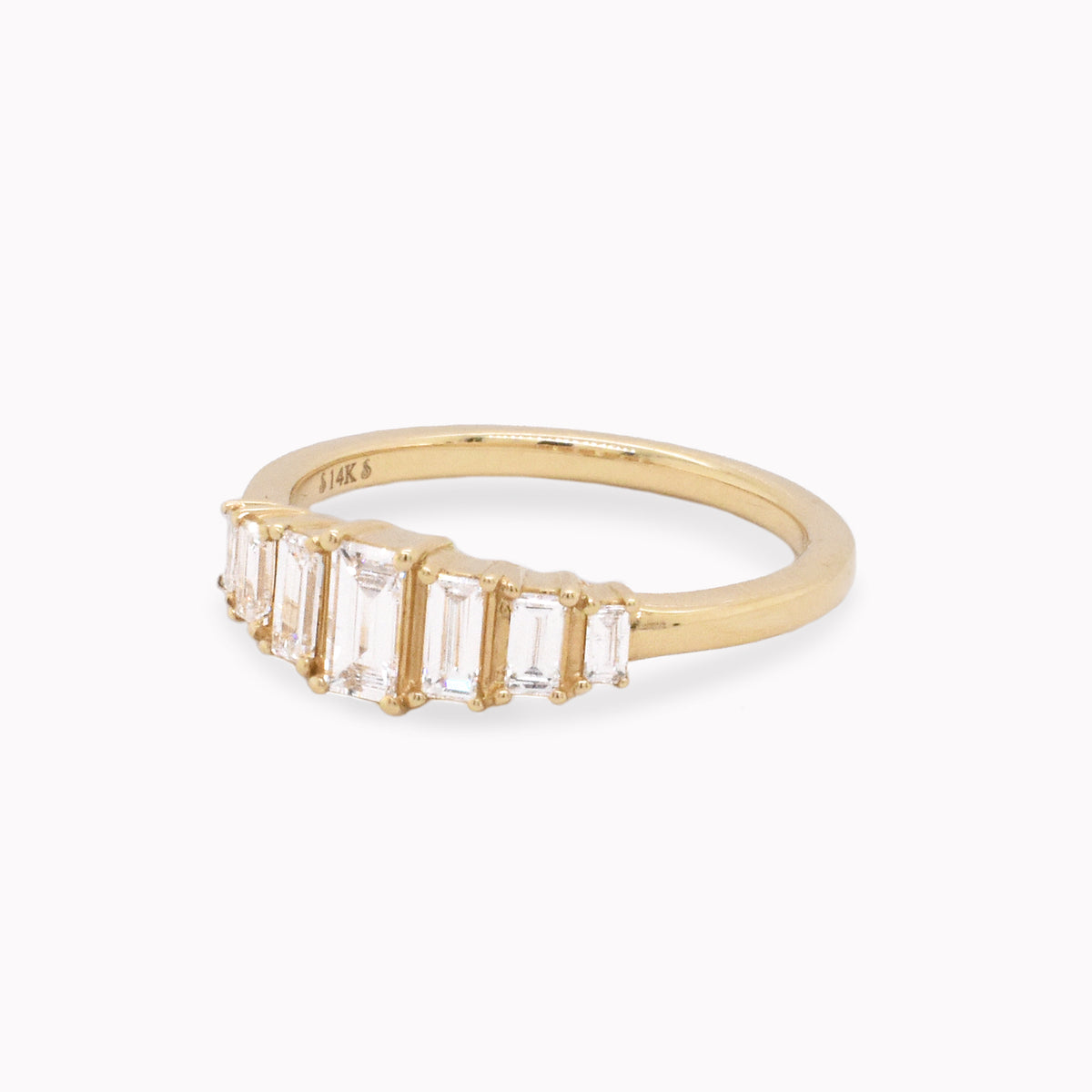 Lab-Grown Deco Tapered Baguette Diamond Ring
