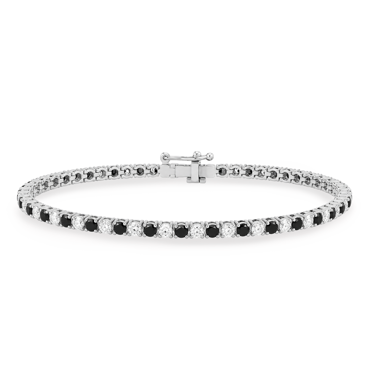 Black & White Diamond Tennis Bracelet 2.25ct