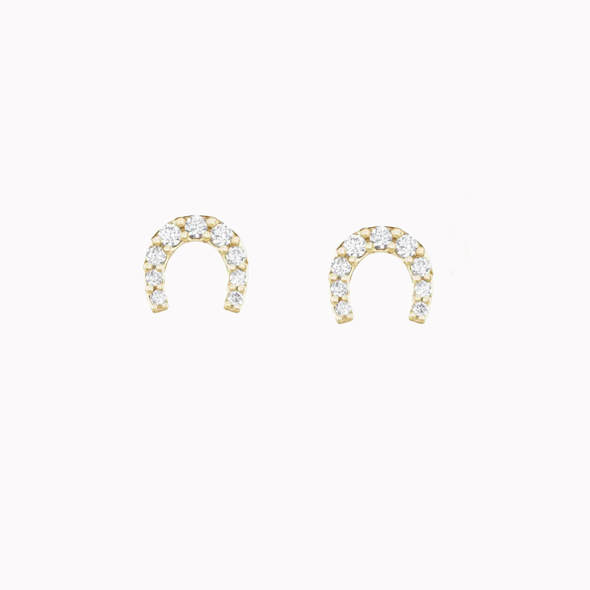 Diamond Horseshoe Studs