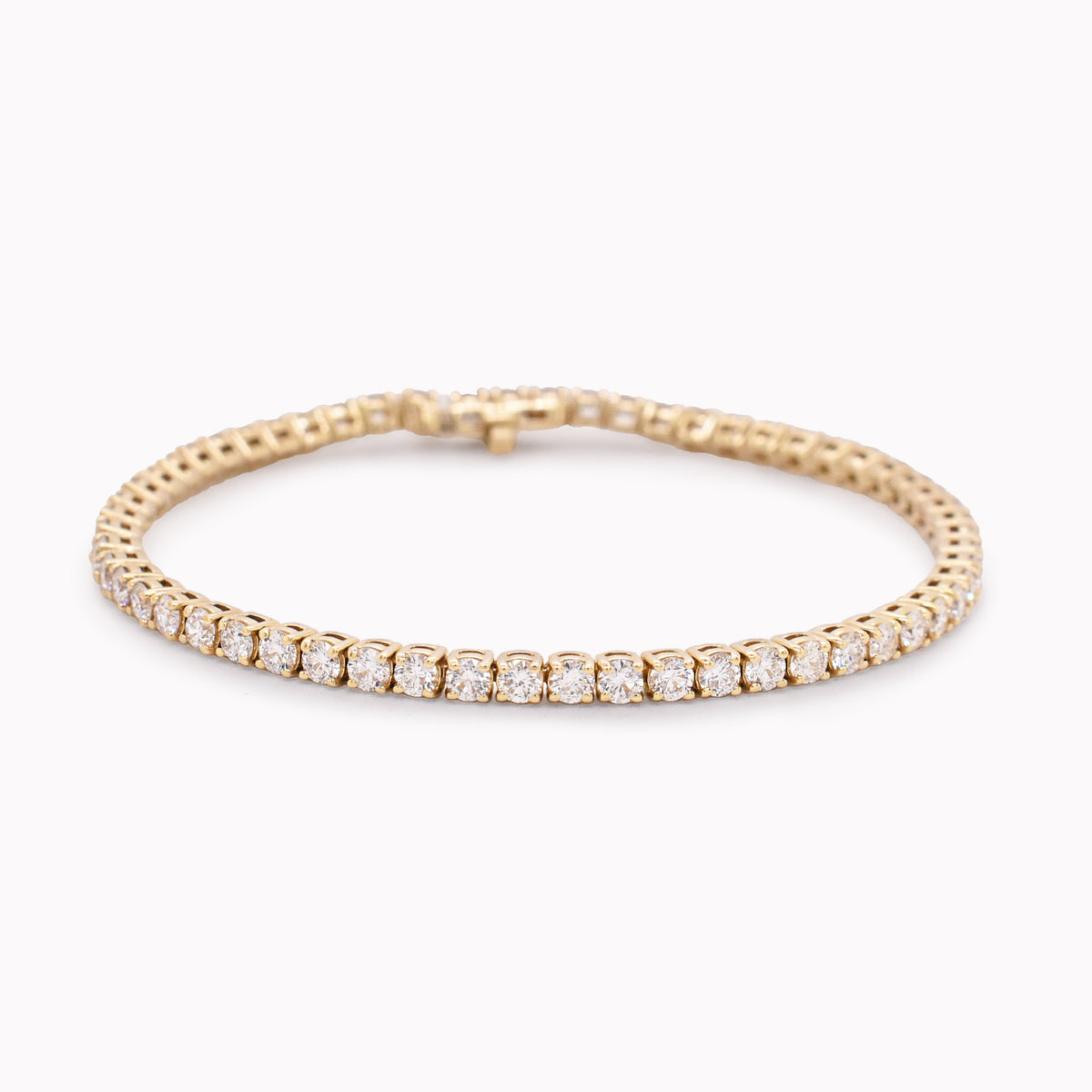 Yellow Gold Diamond Tennis Bracelet 5.03ct