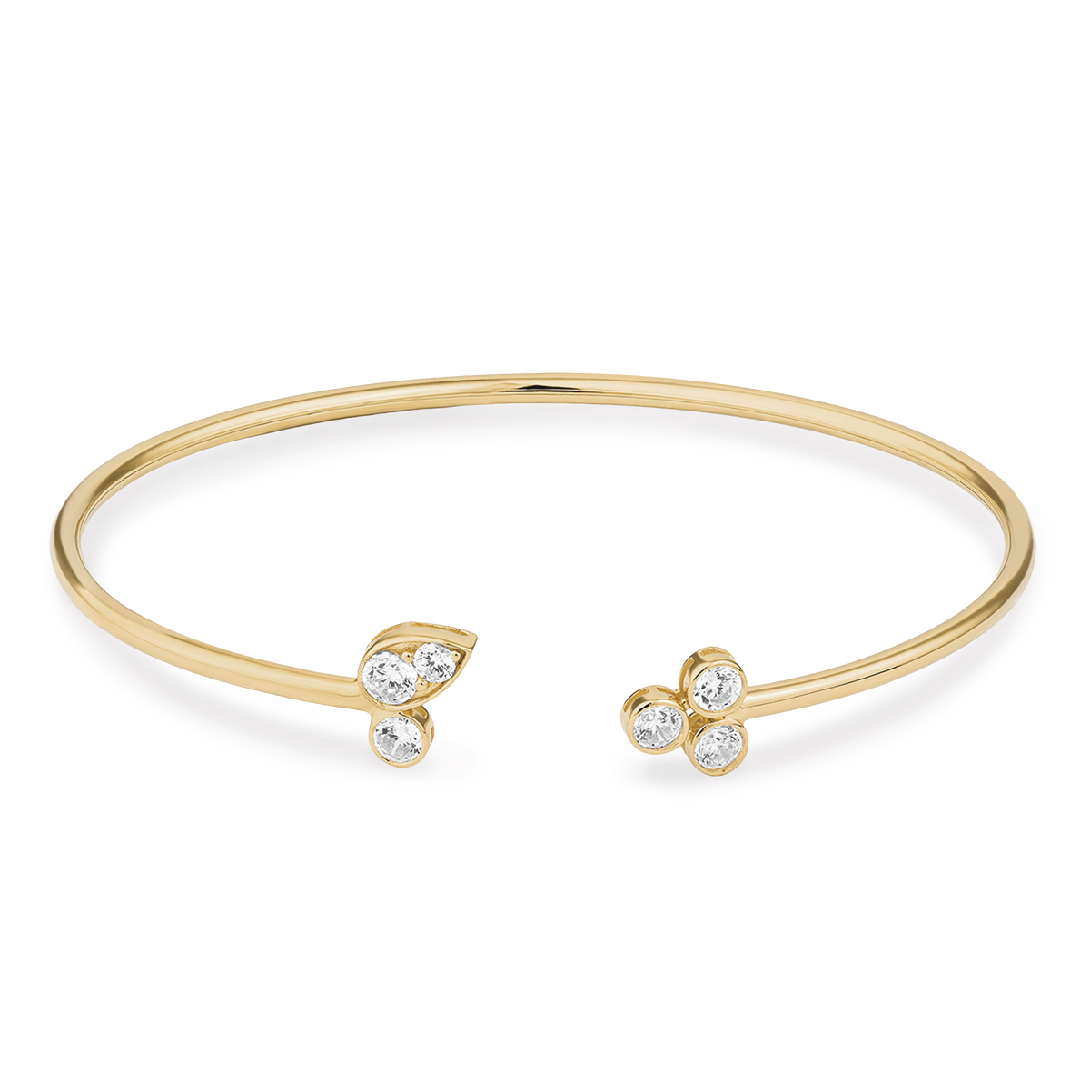 Diamond Trio & Illusion Pear Bangle