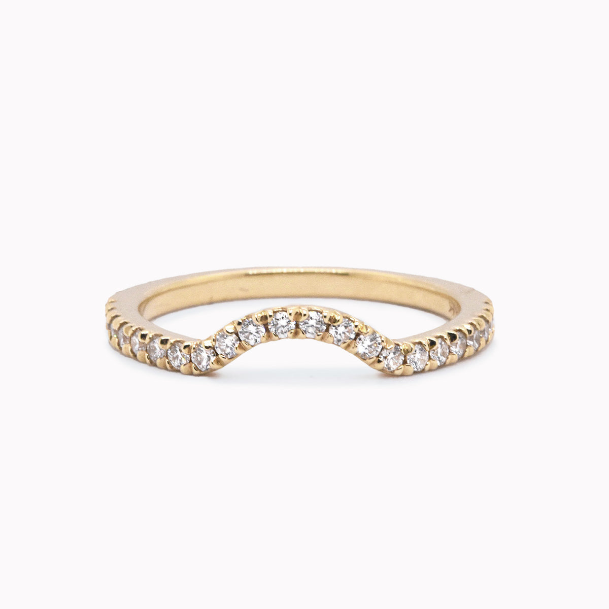 Diamond French-Set Contour Band