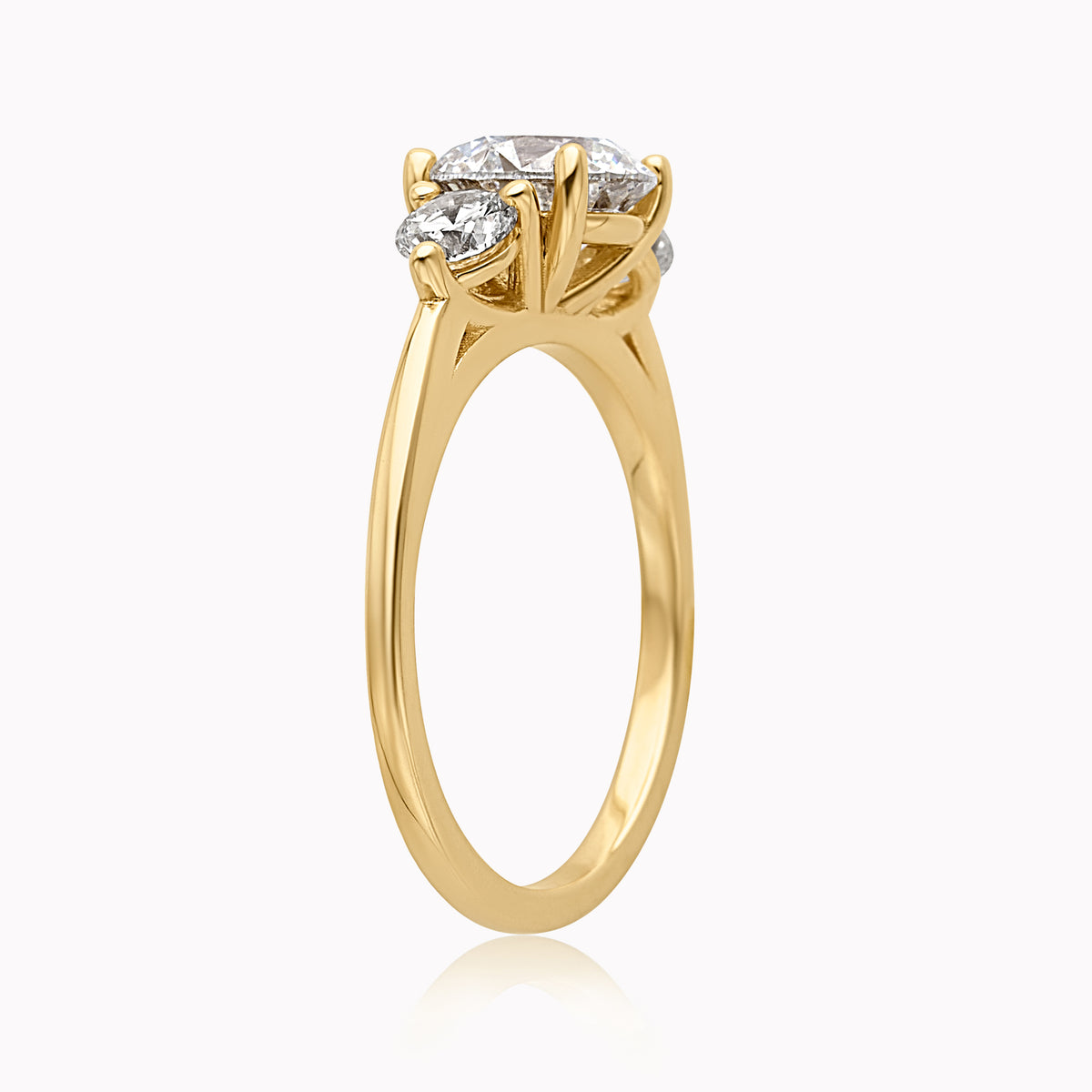 Cecile 1.55ct Round White Diamond Engagement Ring