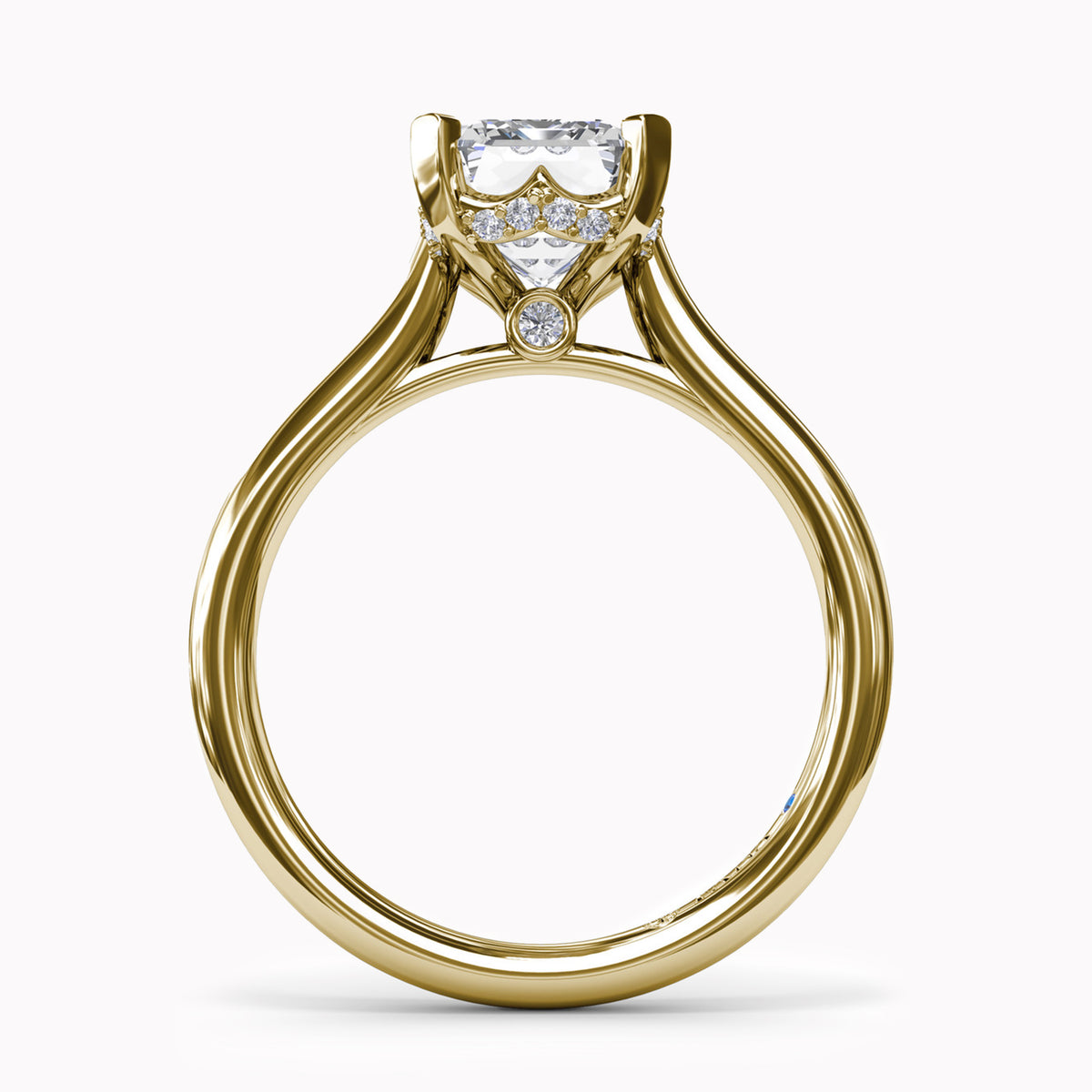Timeless Hidden Halo Diamond Engagement Ring Setting