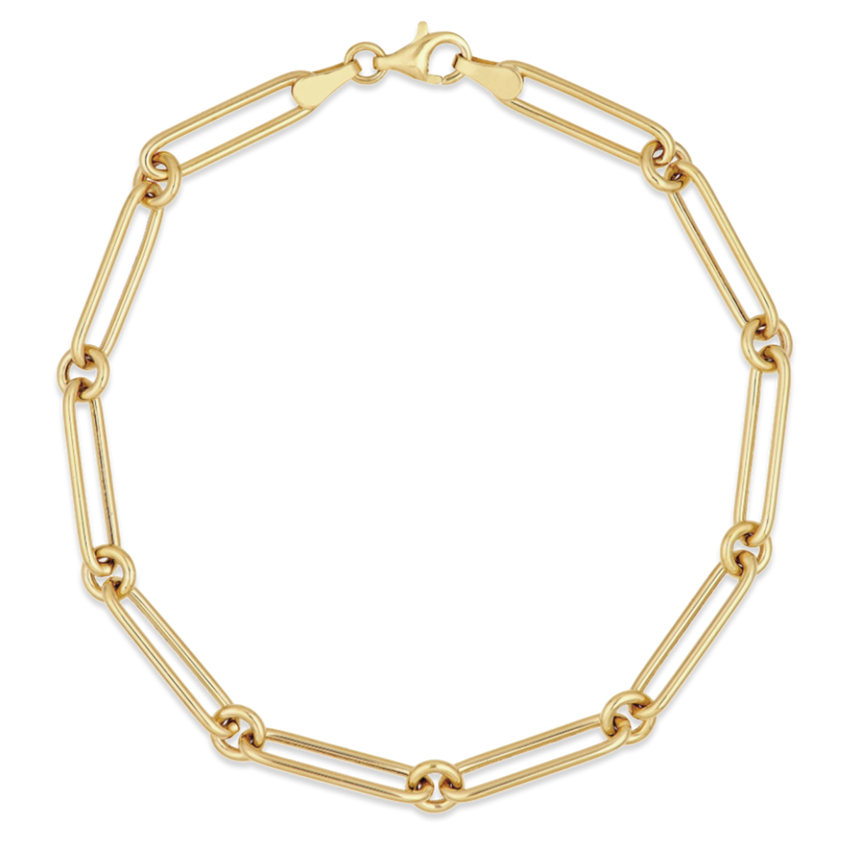 Fancy Link Paperclip Chain Bracelet