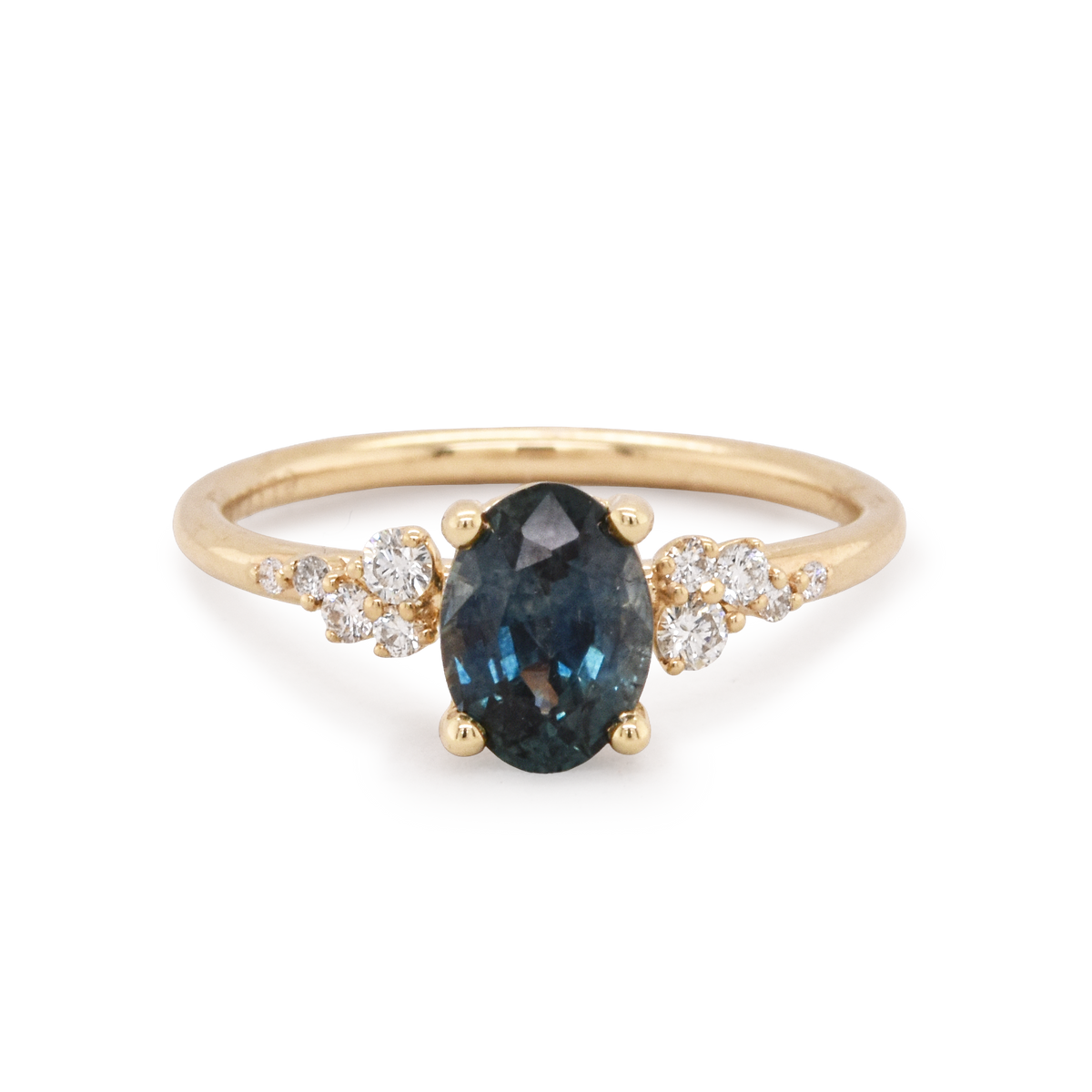 Finley 1.57ct Oval Montana Sapphire Engagement Ring