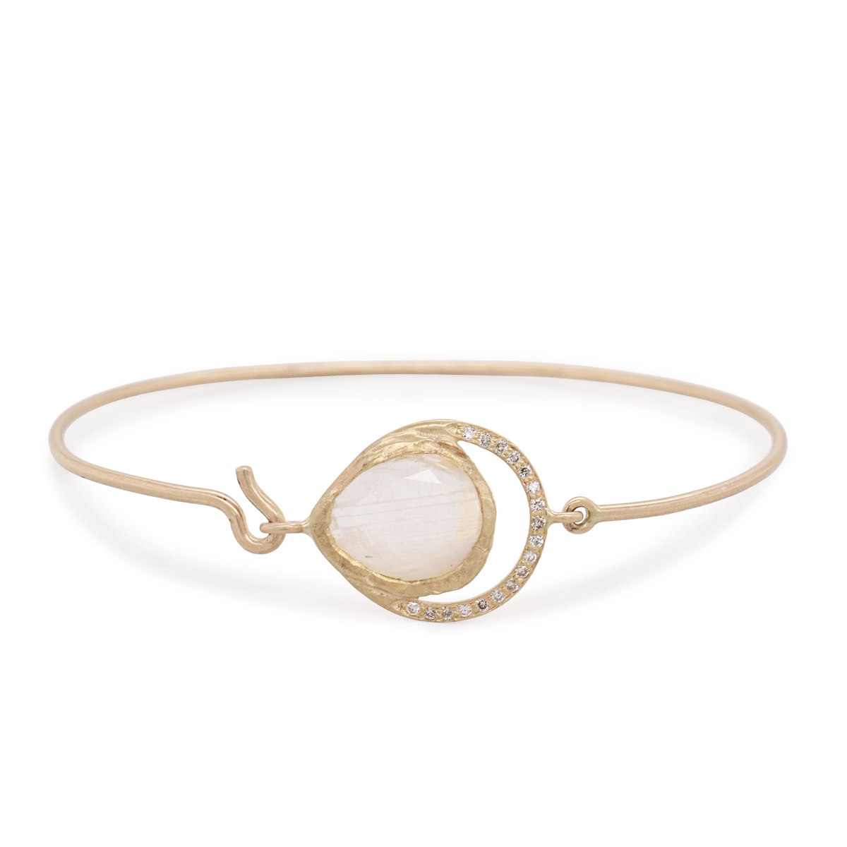 Gaia Moonstone & Diamond Bangle