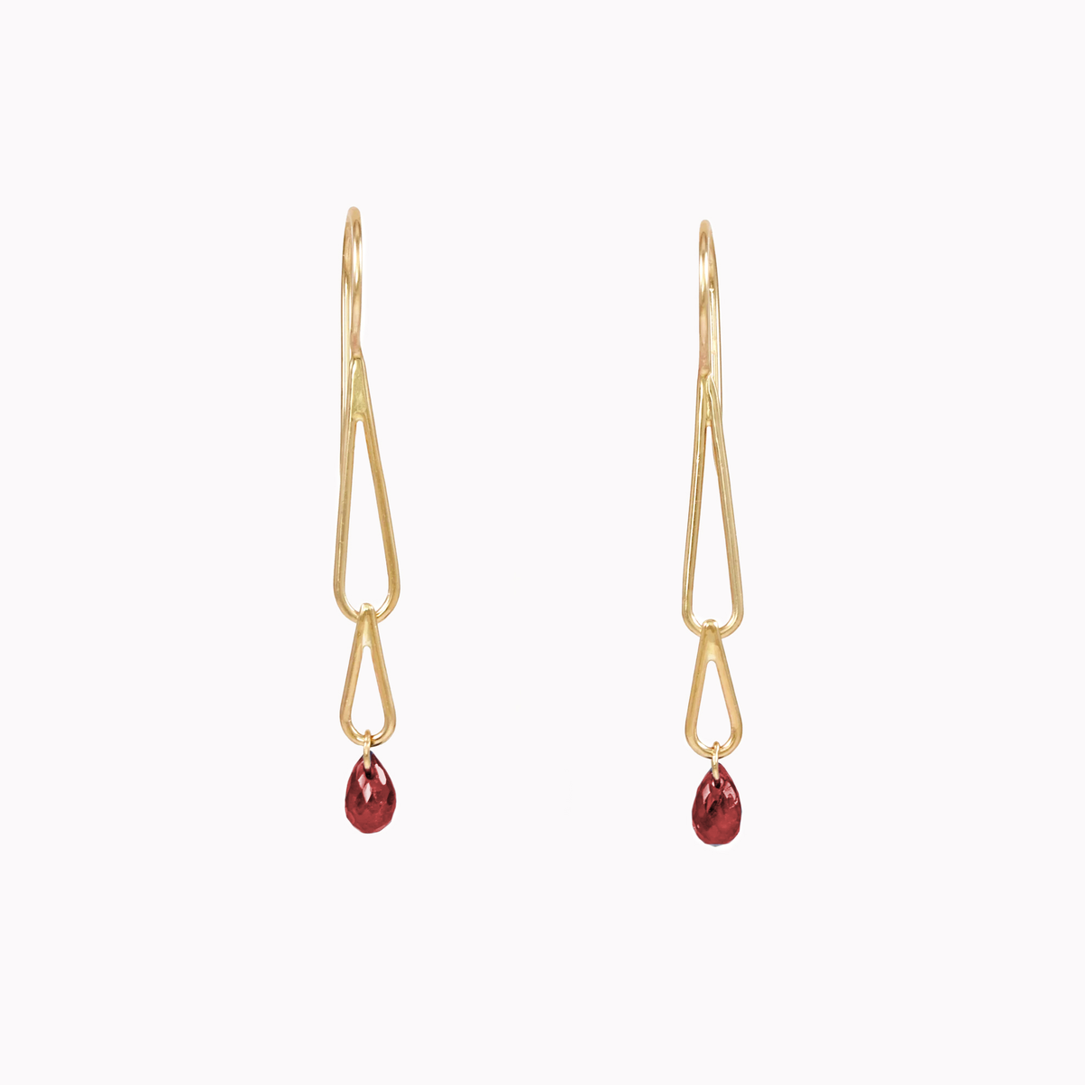 Garnet Droplet Duo Dangles