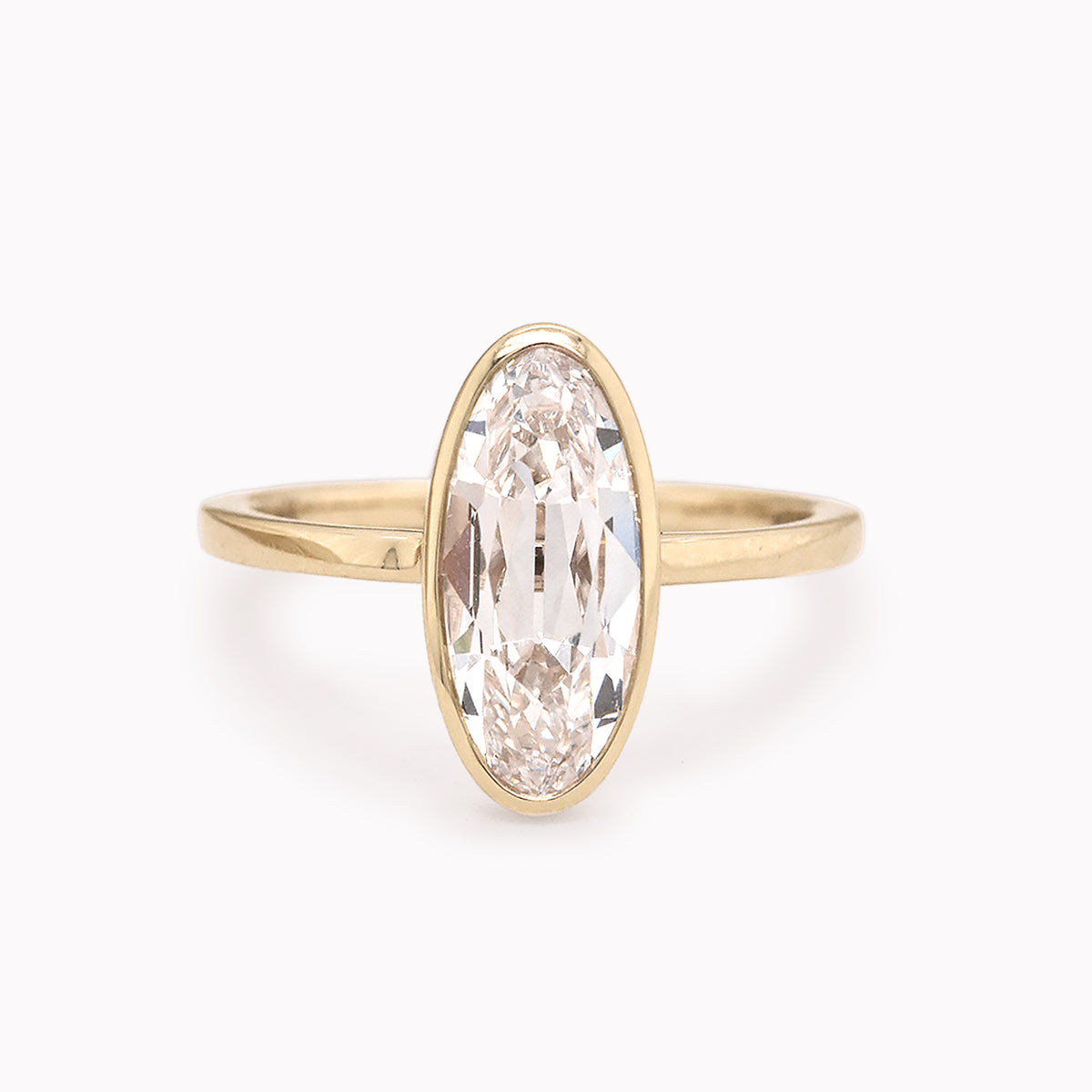 Jane 2.40ct Elongated Oval Lab-Grown Old Mine Cut Engagement Ring