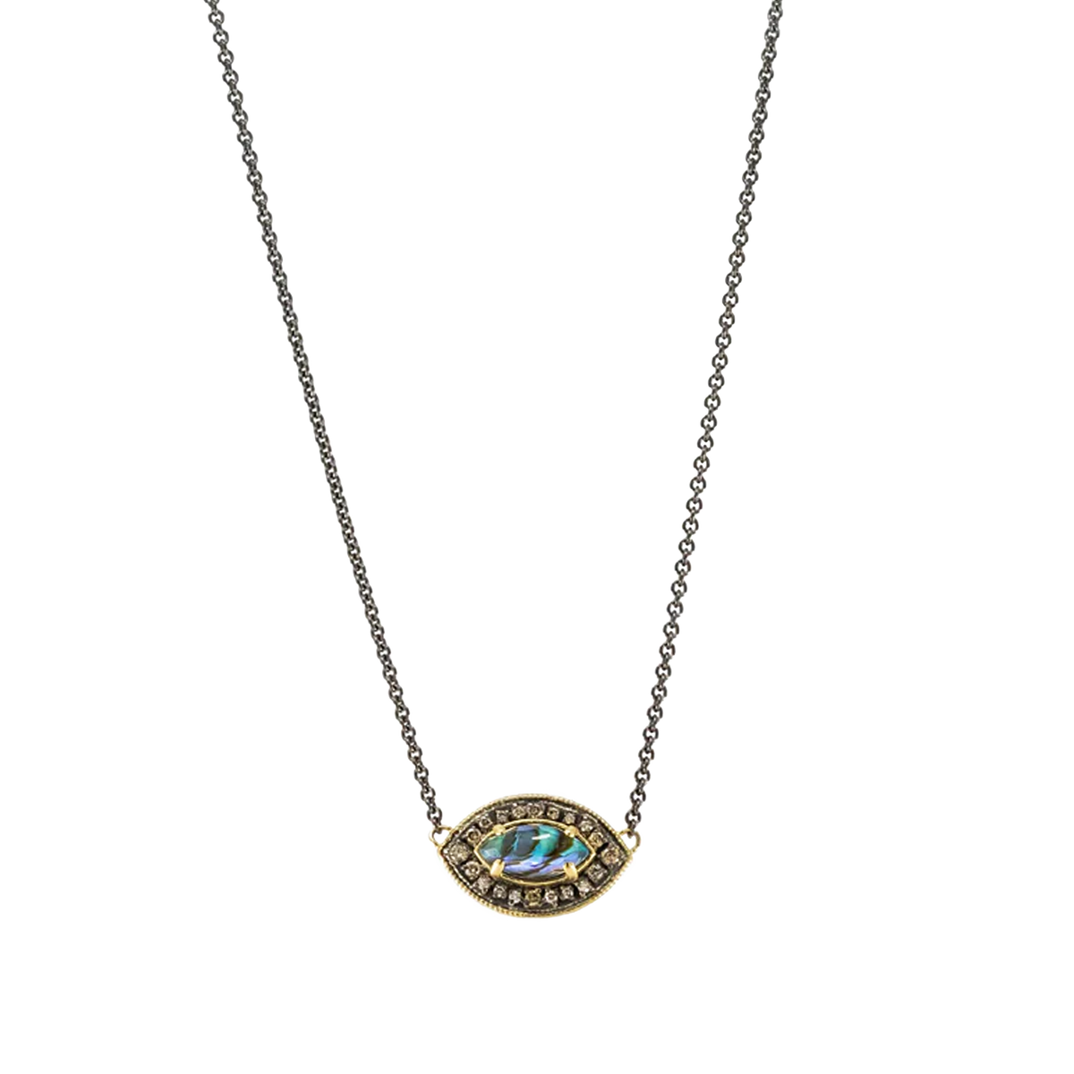 Mother of Pearl & Topaz Necklace