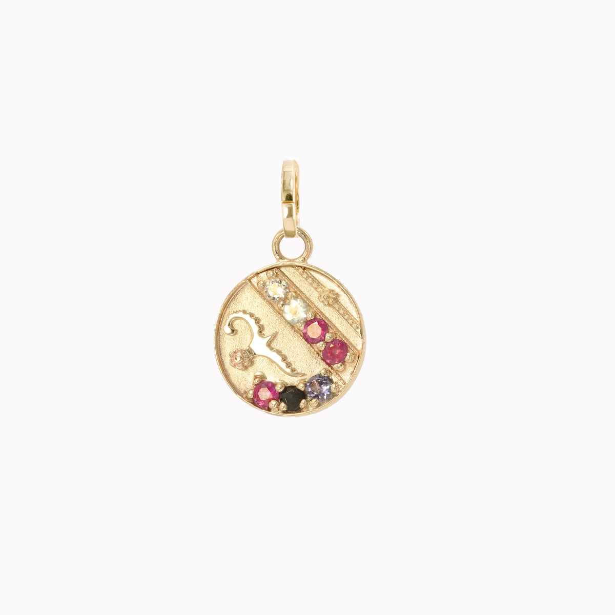 Small (12mm) Lily Dove Medallion - "Warrior" - 7 Stones