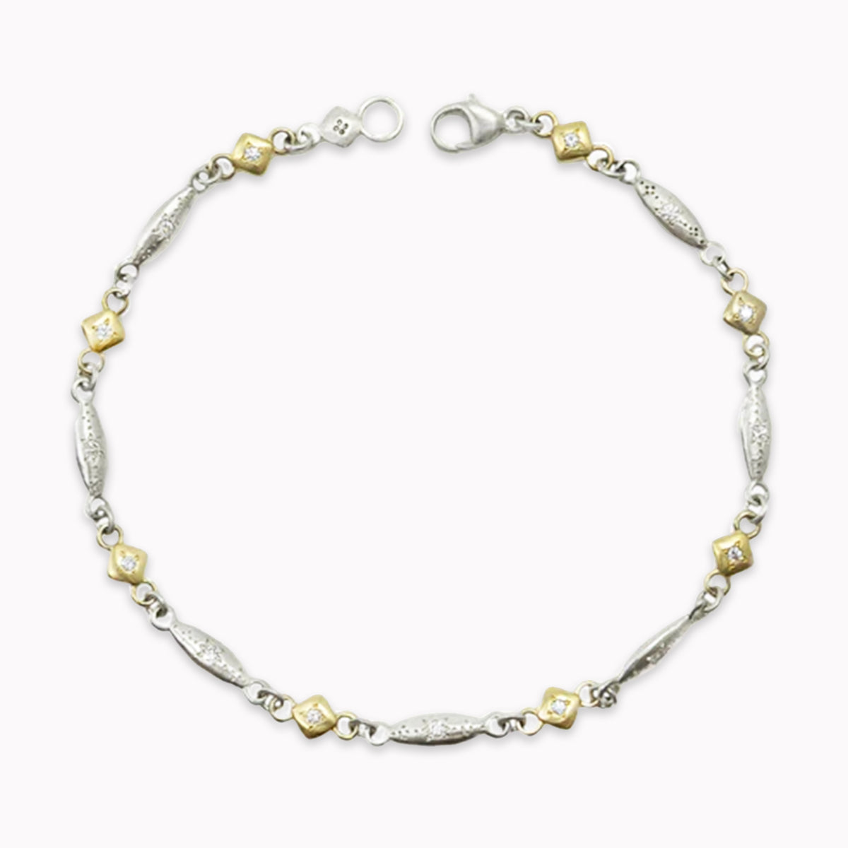 Mixed Metal Single Link Bracelet