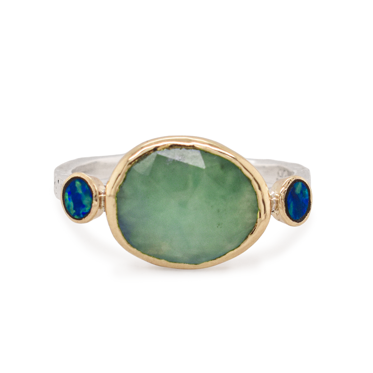 Ocean Chrysoprase & Opal Ring