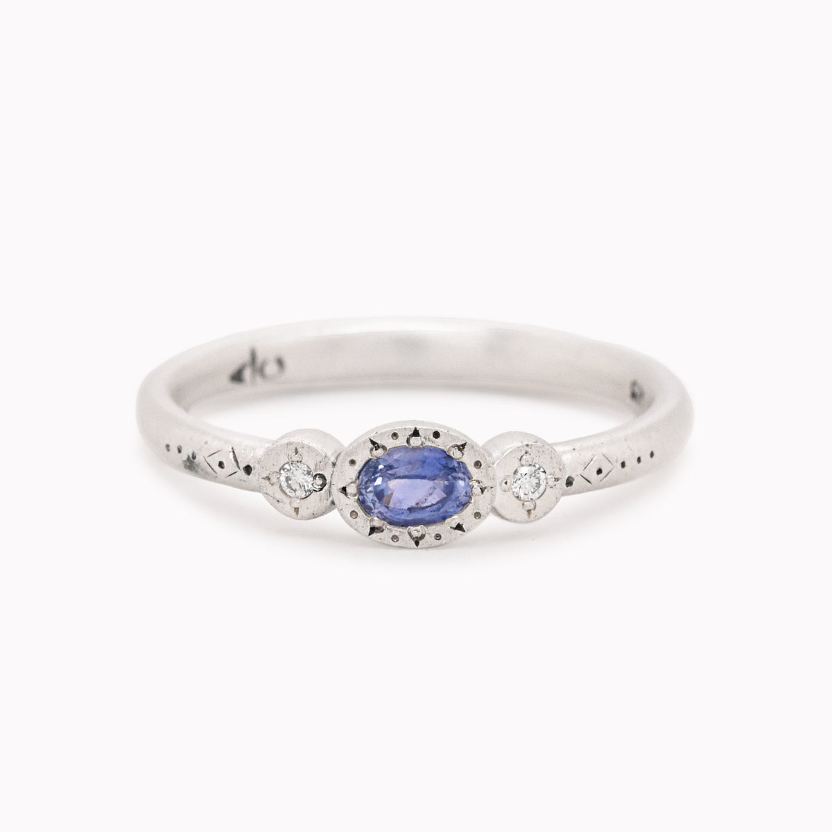 Oval & Round Sapphire Charm Ring