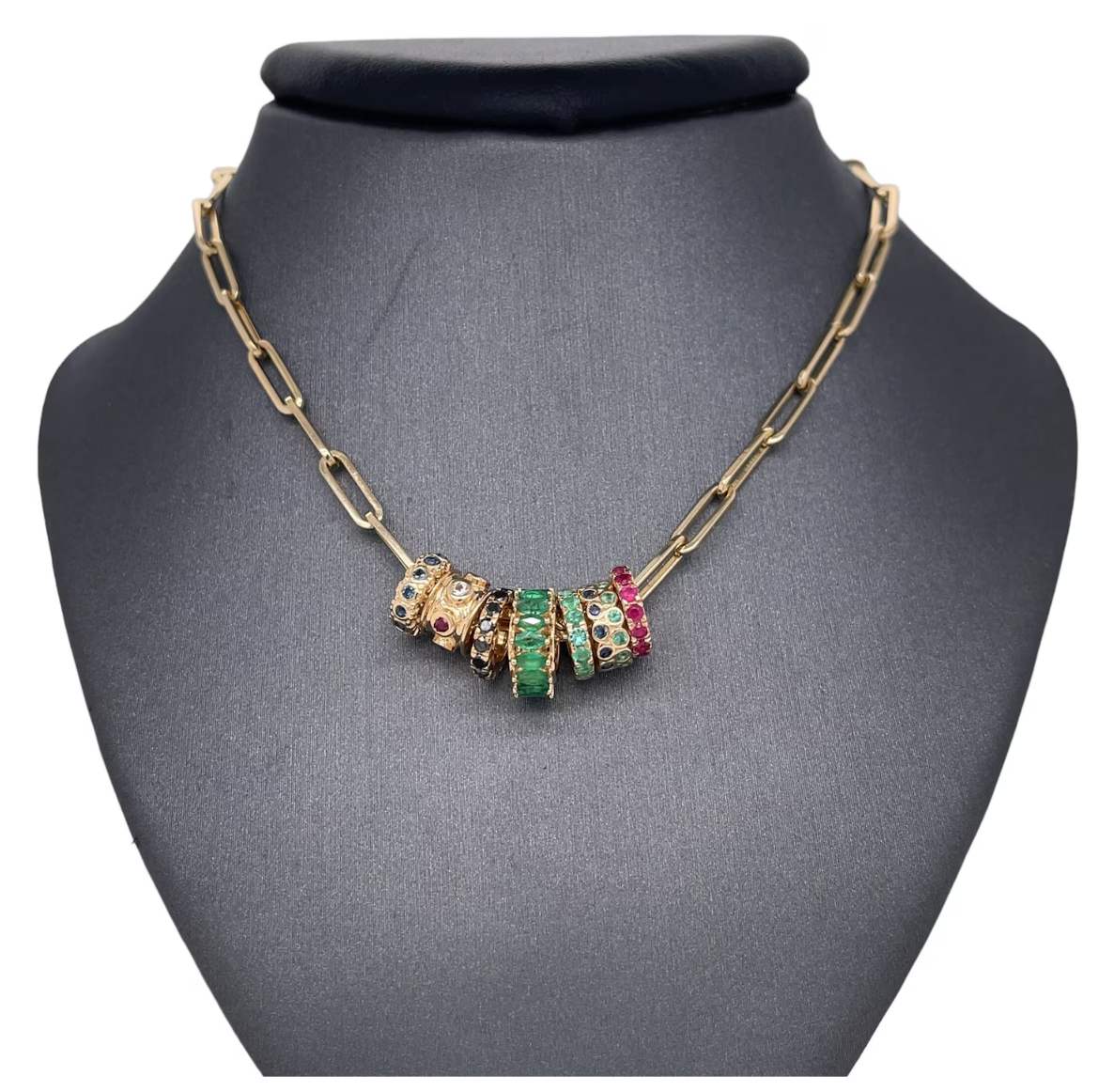 Pavé Diamond Spike Rondelle Charm