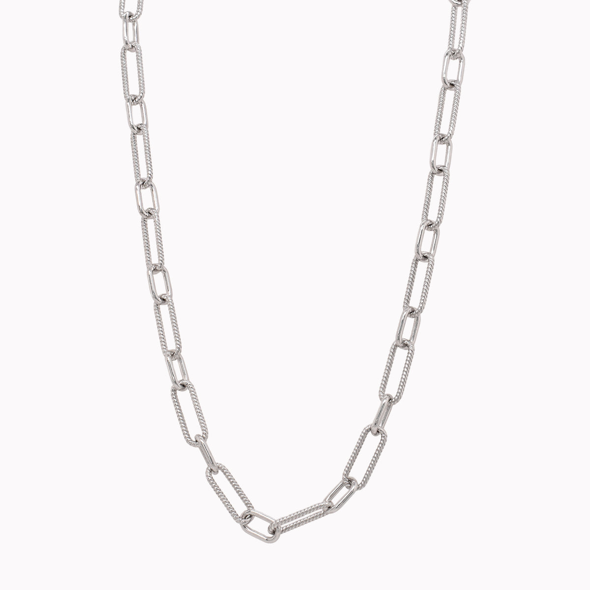 Smooth & Twisted Link Paperclip Chain