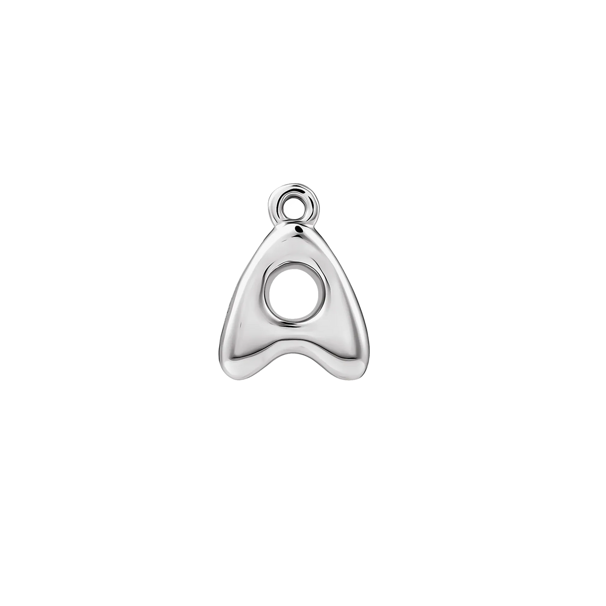 Silver Bubble Letter Charm