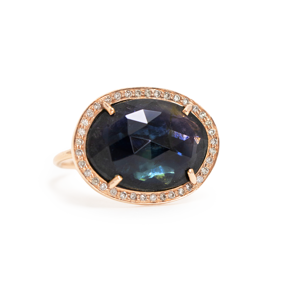 Stella Dark Blue Tourmaline Ring