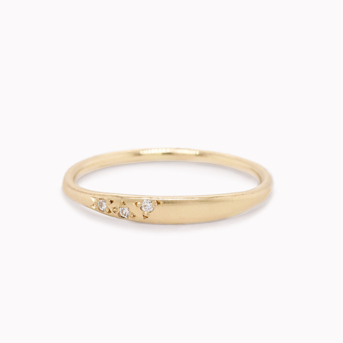 Tapered Triple Cluster Diamond Ring