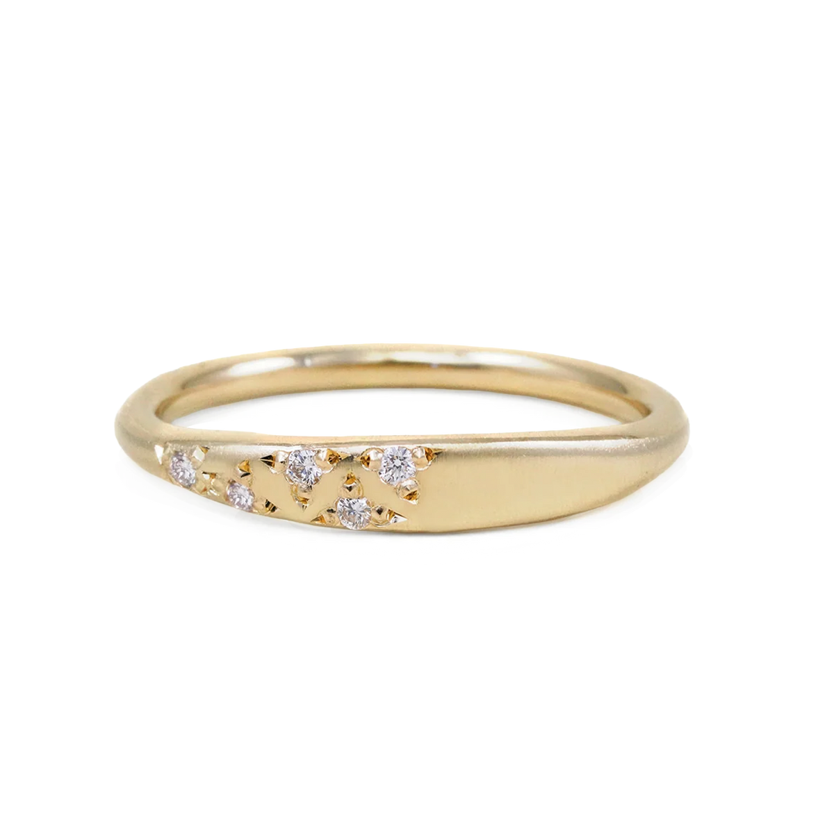 Tapered Cluster Five Diamond Ring