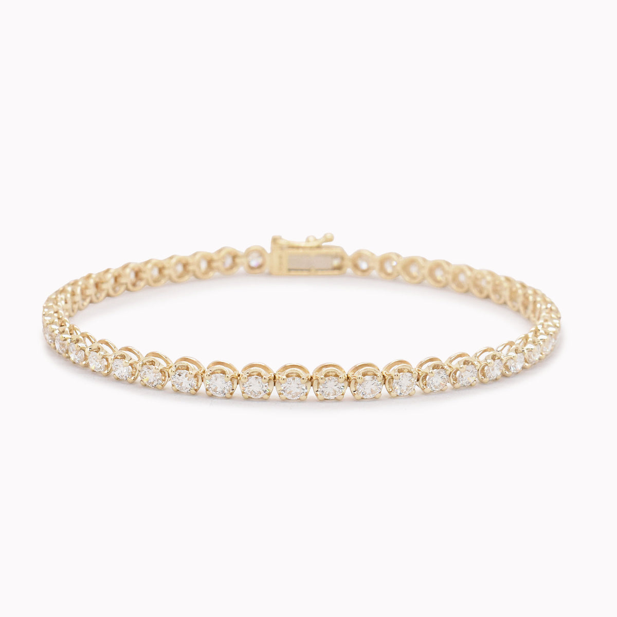 Yellow Gold Diamond Tennis Bracelet 2.77ct