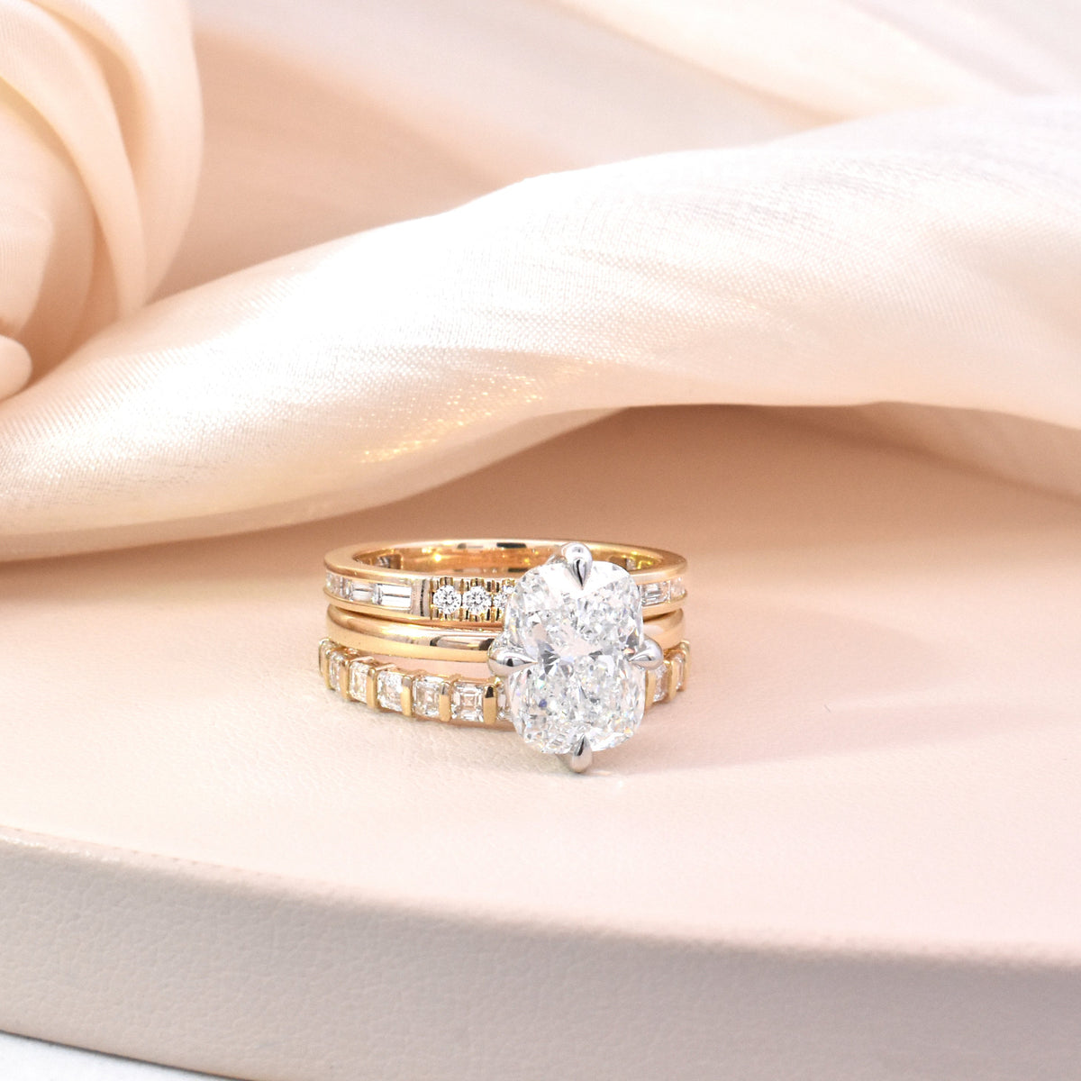 Violet 2.71ct Lab-Grown Cushion-Cut Diamond Engagement Ring