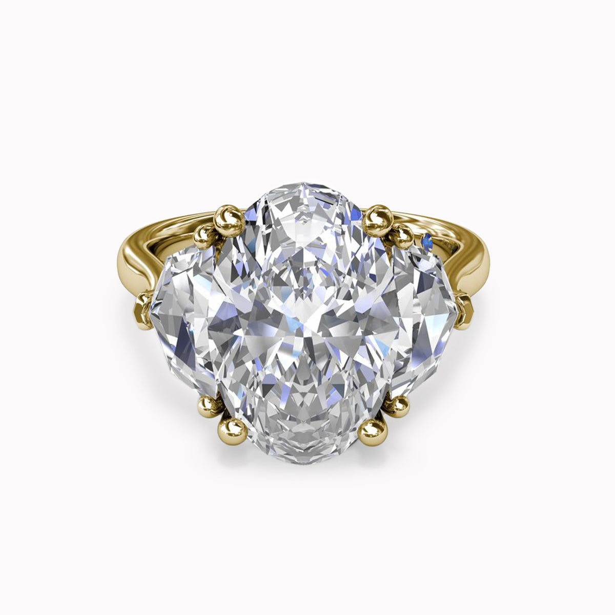 Three-Stone Diamond Cadillac Engagement Ring Setting