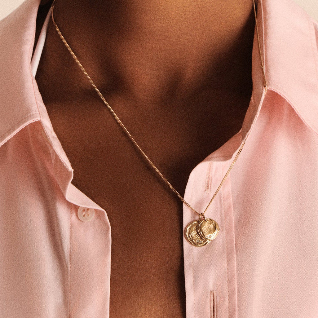 Engravable No. 6 Charm Pendant