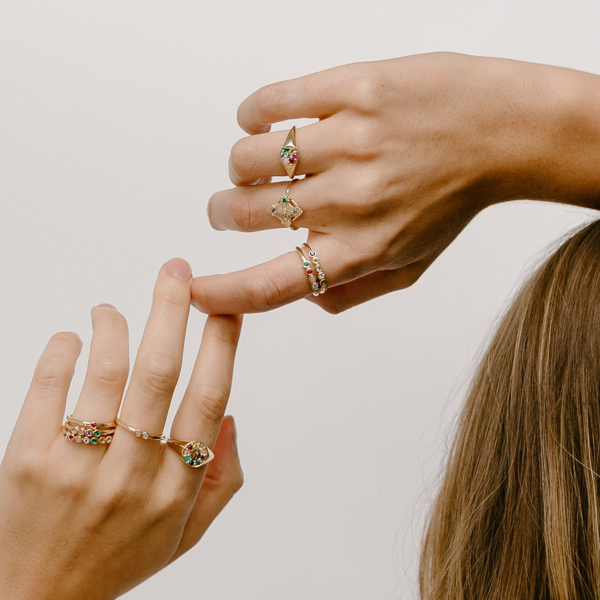 6 Stone "Always" Stack Ring - Eliza Page
