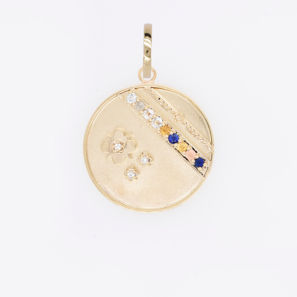 Lily Medallion - "Always You" Message - 9 Stones - Eliza Page