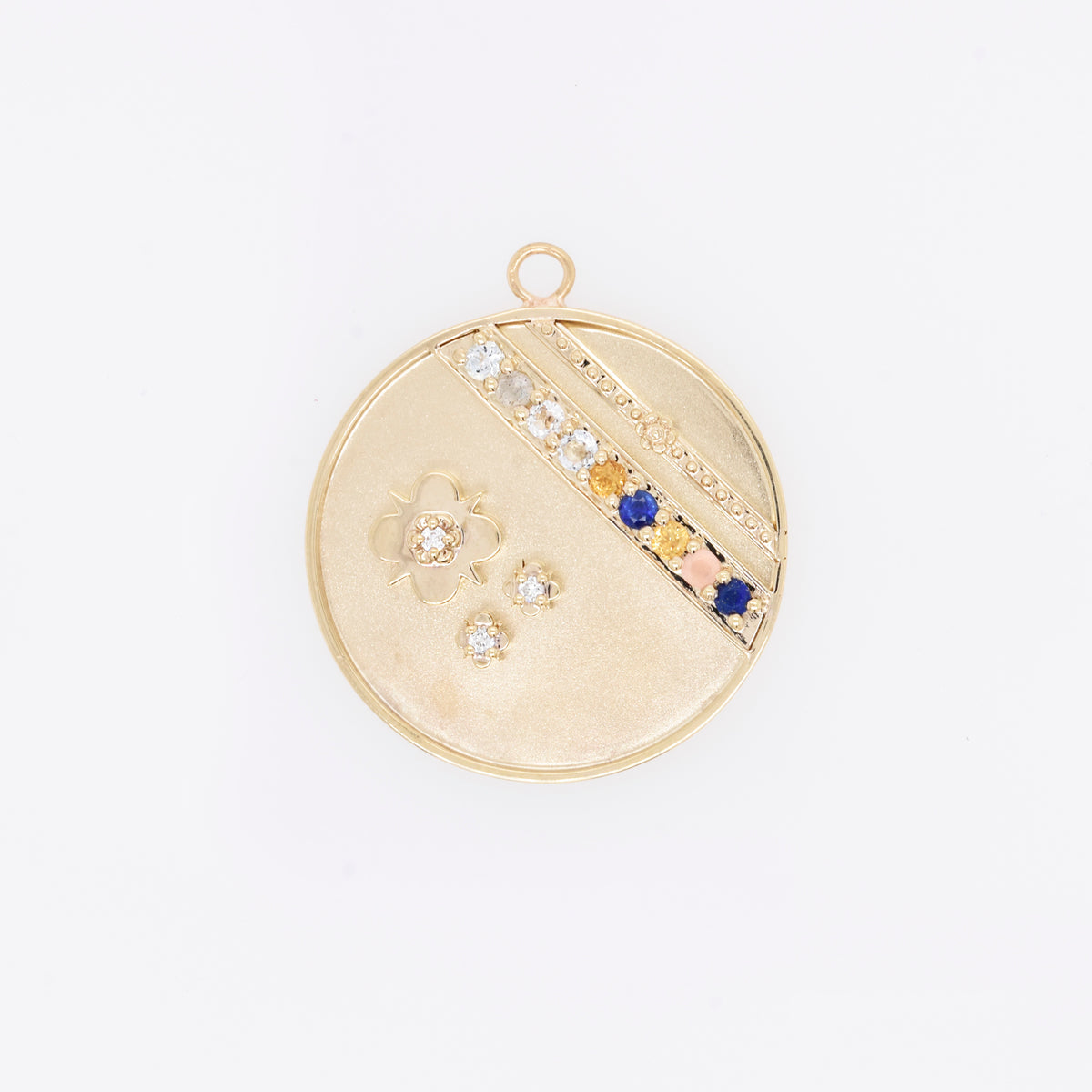 Lily Medallion - "Always You" Message - 9 Stones - Eliza Page