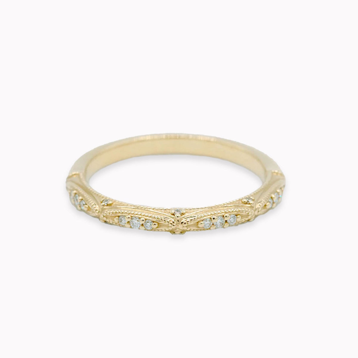 Vintage Style Diamond Wedding Band