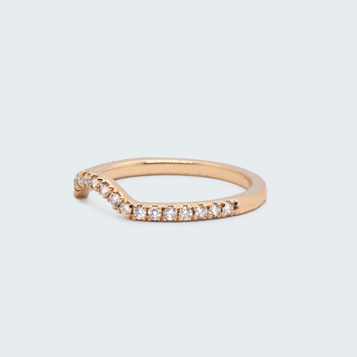 Diamond French-Set Contour Band - Eliza Page