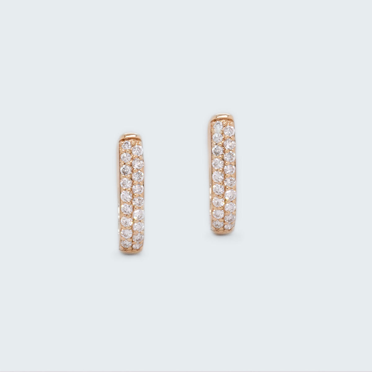 Pavé Diamond Oval Huggies - Eliza Page