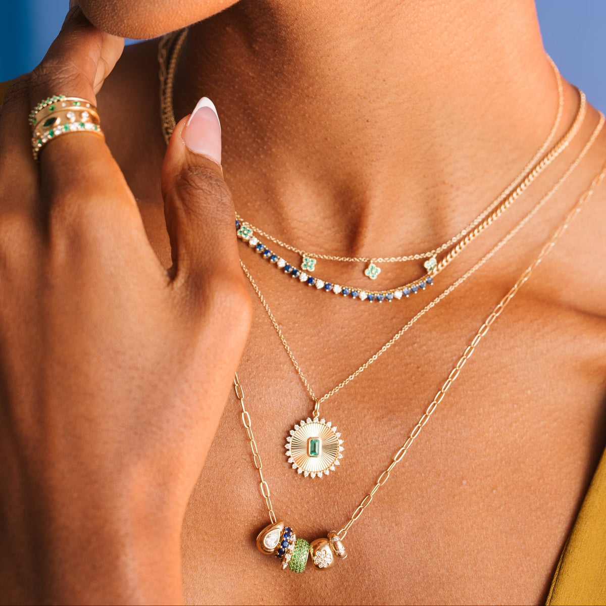 Lab-Grown Pear Diamond Rondelle Charm