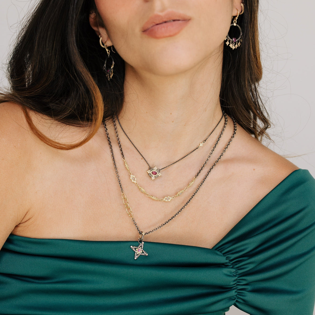 Circle Link Station Necklace