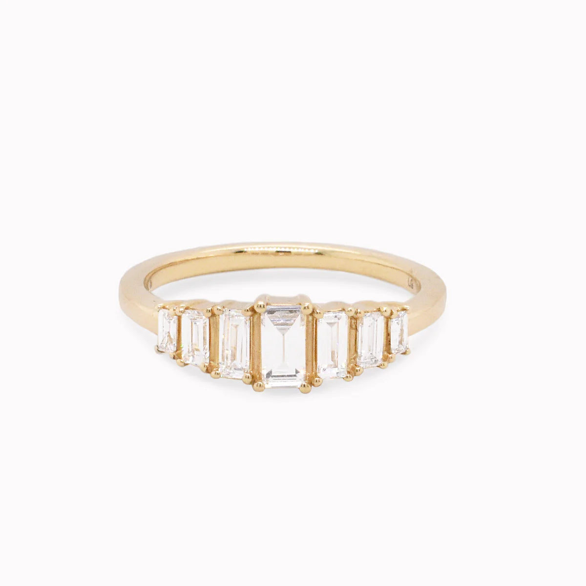 Lab-Grown Deco Tapered Baguette Diamond Ring