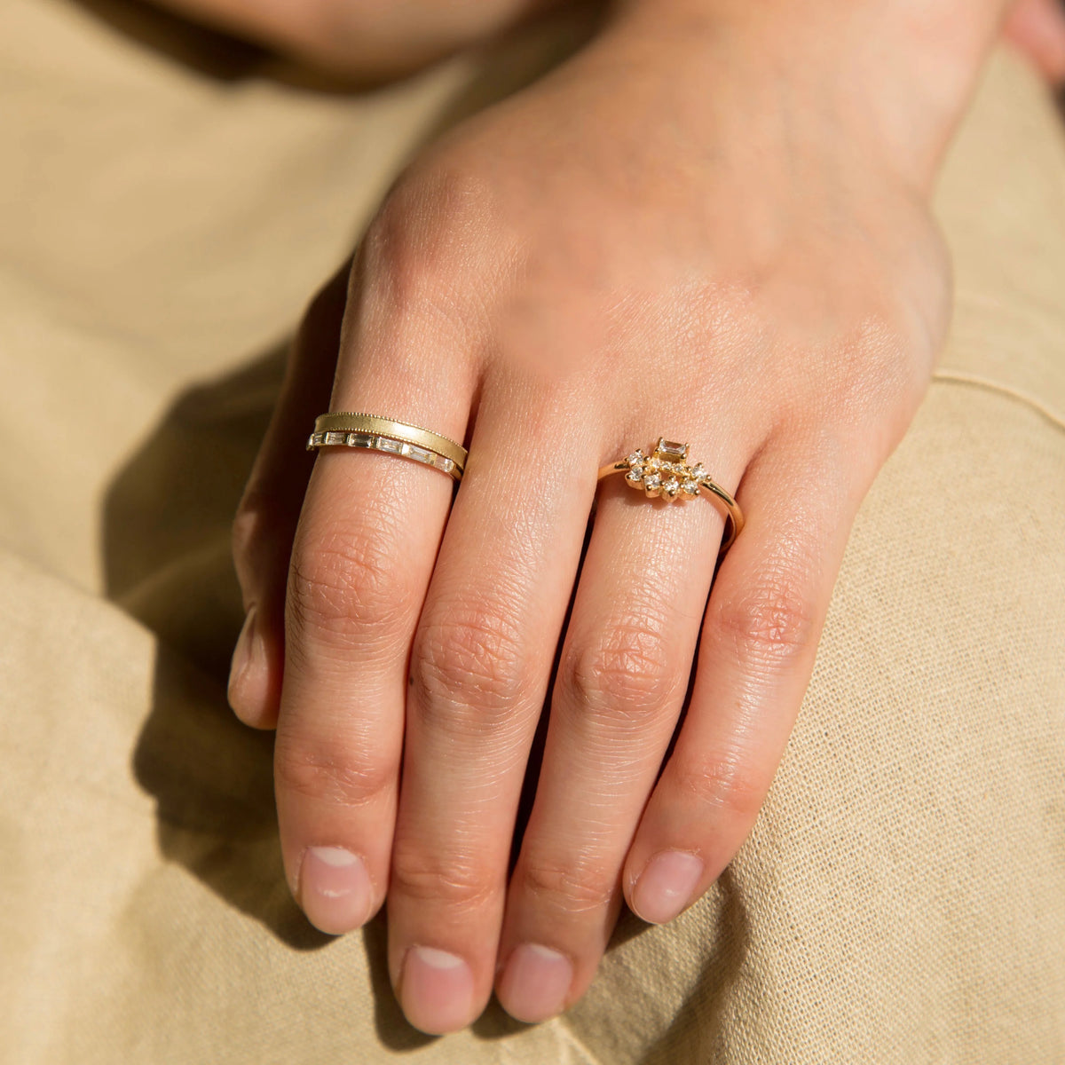Half Eternity Baguette Diamond Ring