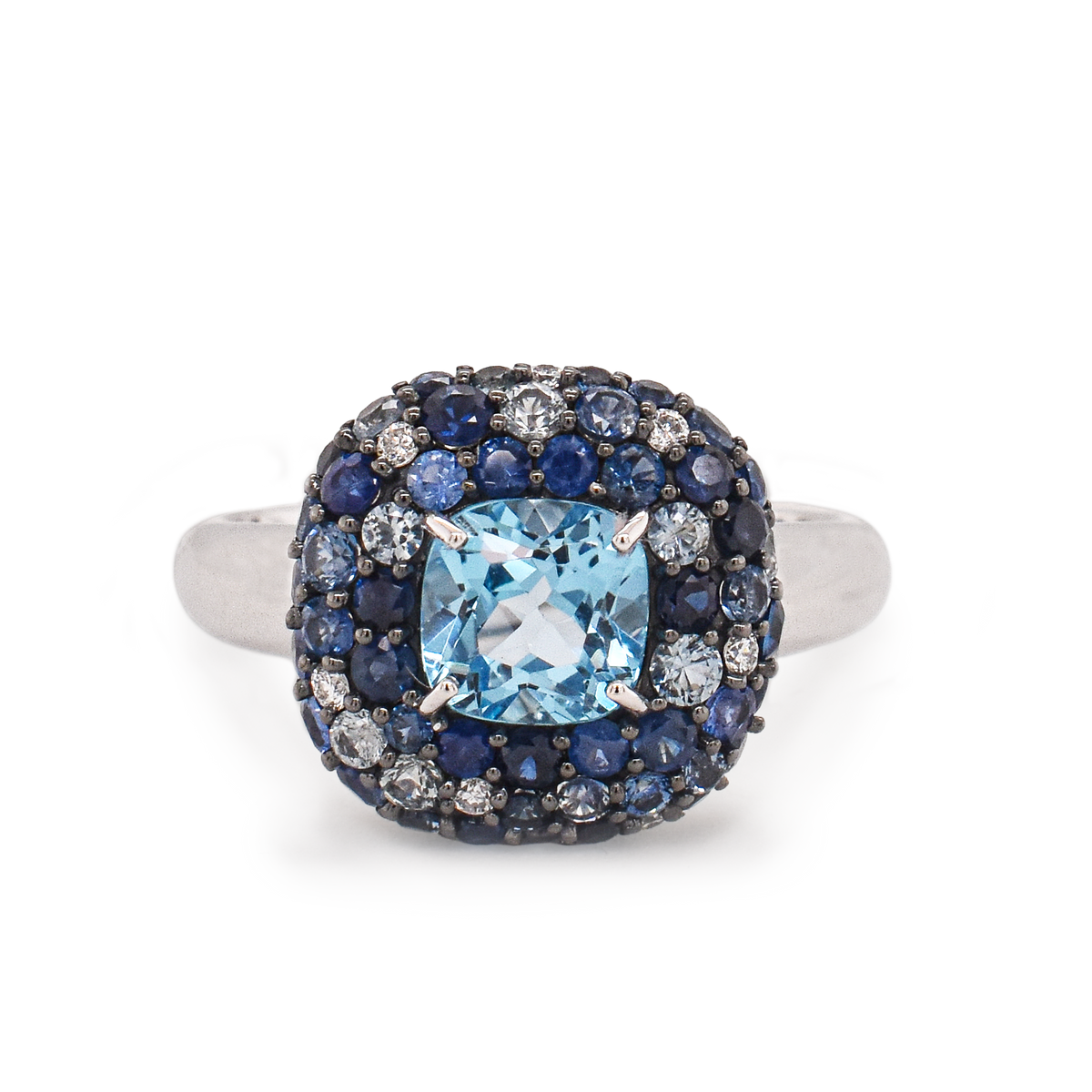 Mosaic Blue Gemstone Ring
