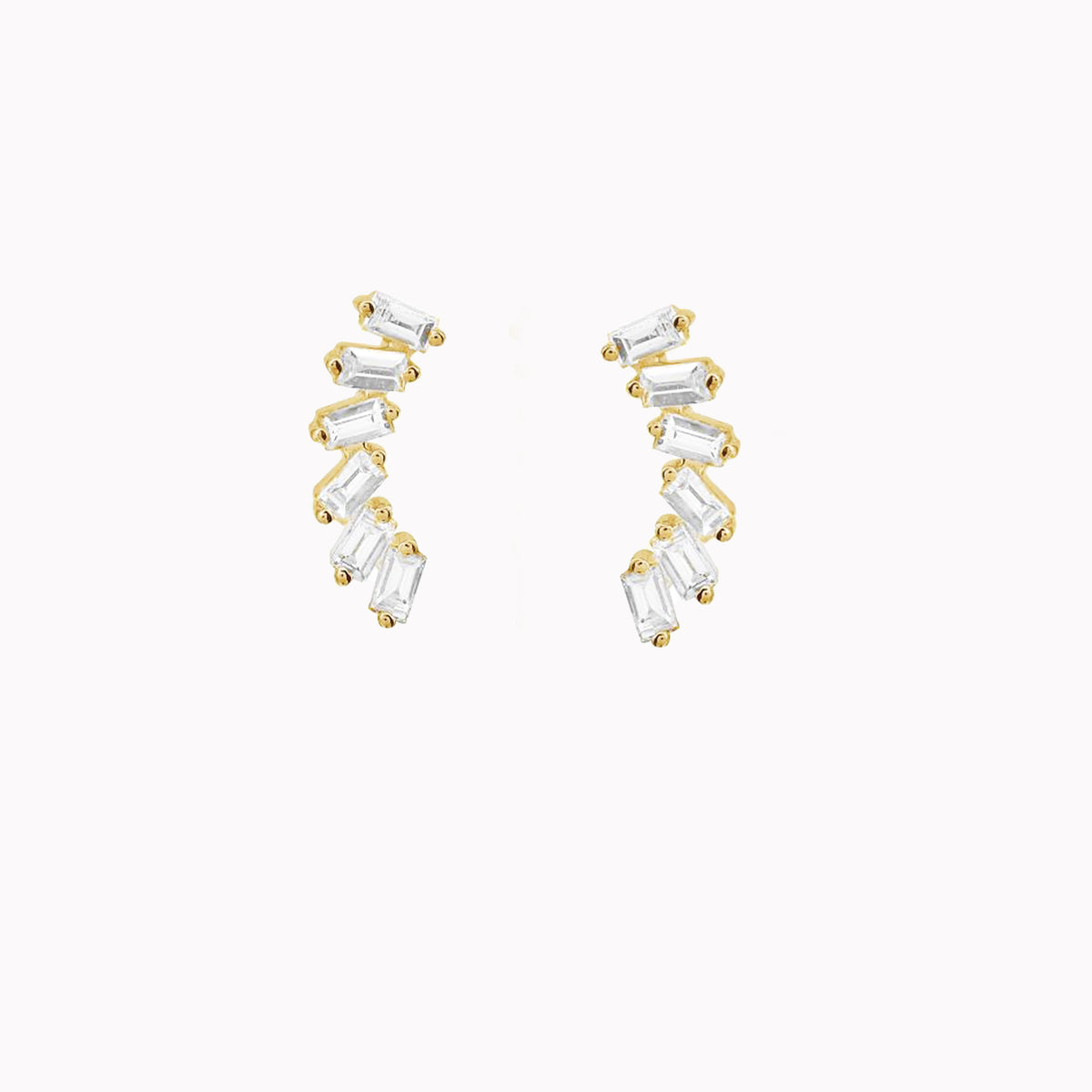 Curved Baguette Studs