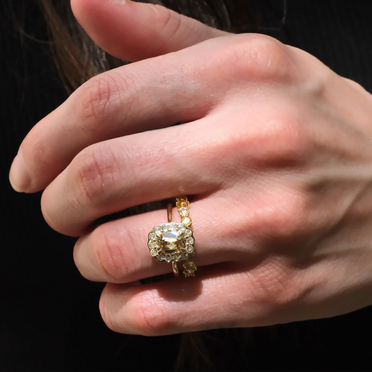 Fancy Shape Colored Diamond Ring
