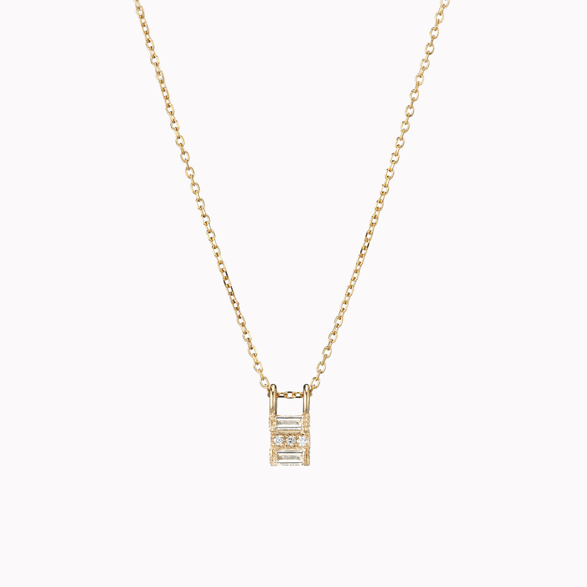 Diamond Baguette Reflection Necklace