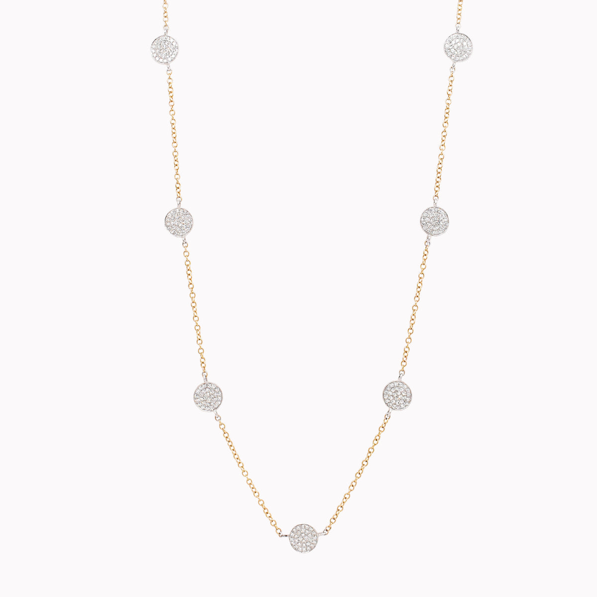 Eternity Diamond Disc Necklace