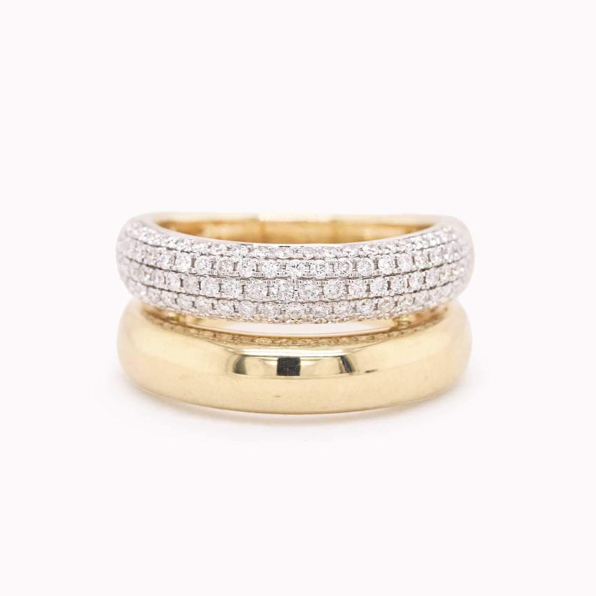 Pavé Diamond Double Dome Band