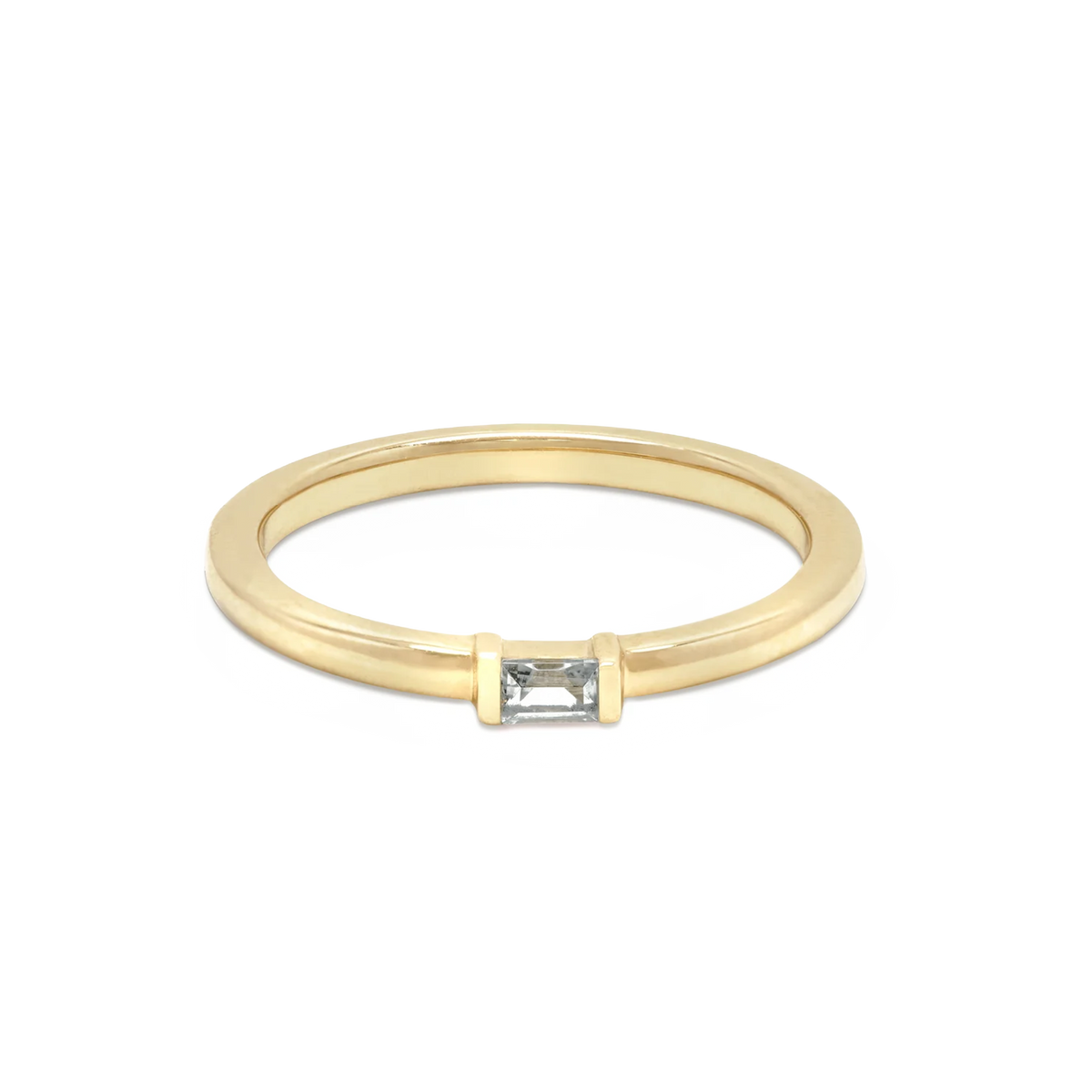 Diamond Baguette Birthstone Stack Ring