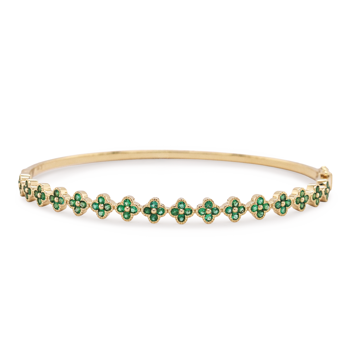 Emerald Clover Bangle