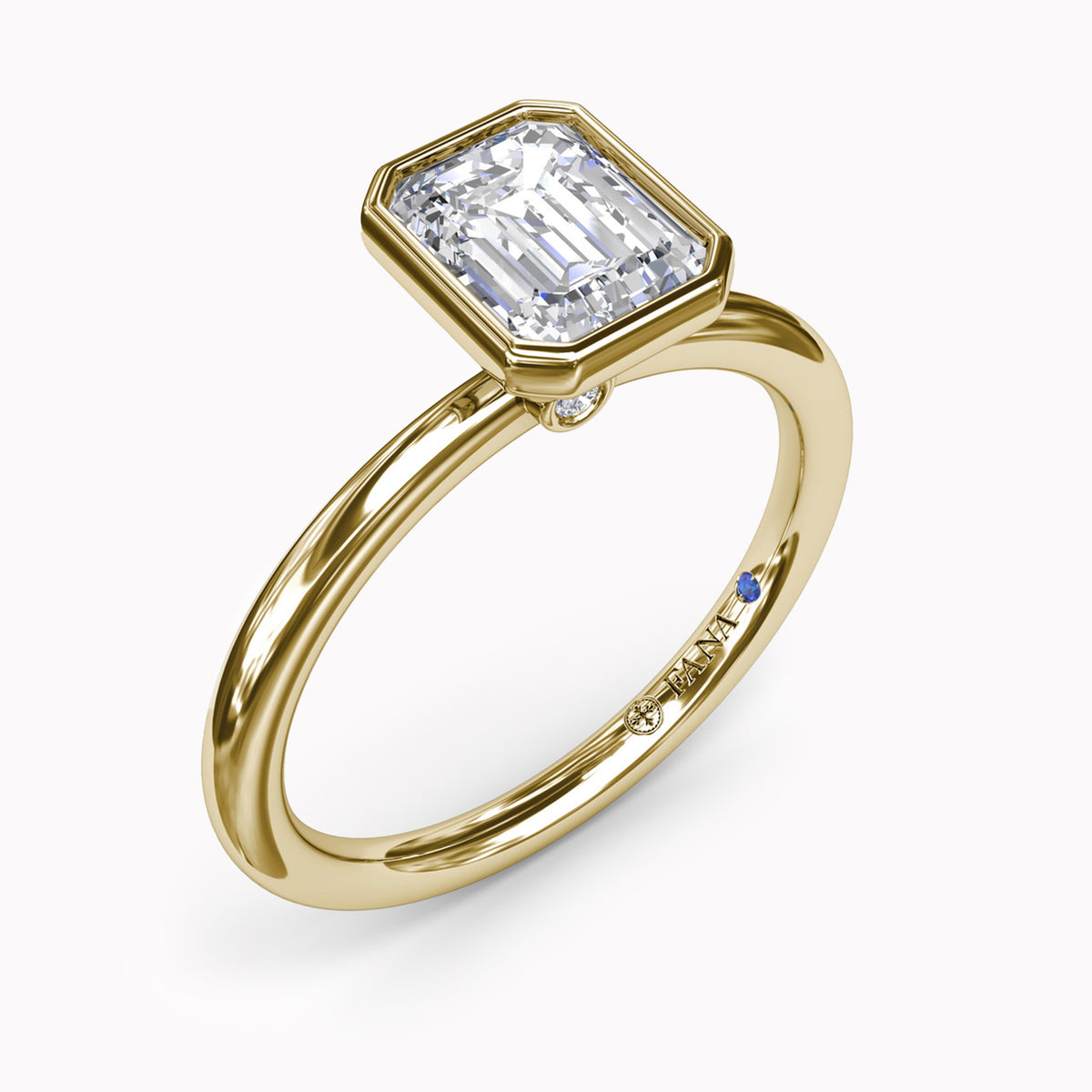 Modest Solitaire Diamond Engagement Ring Setting